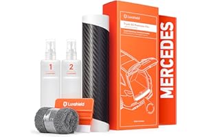 Luxshield Folia ochronna progu bagażnika do Mercedes Benz GLC 1 (I) X253 I 2015-2022 - ochrona zderzaka, ochrona przed zadrapaniami, folia ochronna do lakieru - czarna Carbon