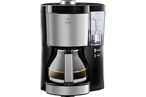 ‎MELITTA Melitta Look Perfection – Filterkaffeemaschine mit Glaskanne und entnehmbarem Wassertank, für bis zu 10 Tassen, in Schwarz/Edelstahl
