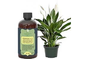 Premium Liquid Peace Lily Plant Fertilizer - 3-1-2 Concentrate for Indoor Plants and Flowers by GardenNova | Organic Plant Food for Peace Lily - 8oz