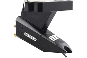 Reloop Om Black – idéal pour Le Scratch, système à Montage sous Le Porte-Cellule, Pointe sphérique, Excellente qualité sonore