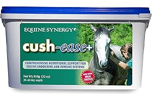Equine Synergy Cush-Ease + A Comprehensive High Potency Nutrition Supplement for Horses - Now With Biotin and Milk Thistle for Hoof Health