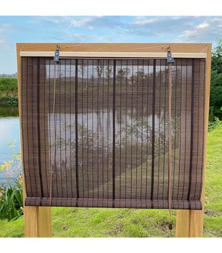 Tenda A Pacchetto In Bambù Victoria M. Klemmfix - 80x220 Cm, Marrone Scuro, Montaggio Senza Fori - Foto 4