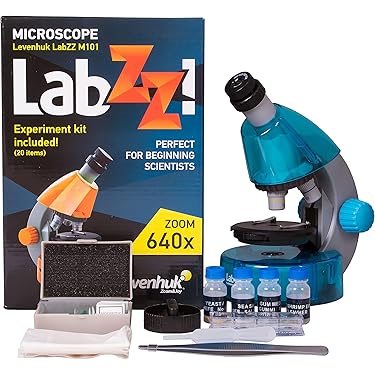 XD508 Kids Microscope Kit - 100X-1200X Magnification With LED Light For Science Education (Pink)