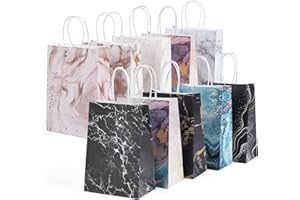 BBLIKE 10PCS Paper Party Bags, Small Gift Bags, Paper Party Bags with Handles, Birthday Gift Bag, Paper Bags for Wedding, Birthday, Party (14.7x20.7x8cm)