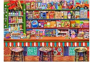 HUADADA Jigsaw Puzzles 1000 Pieces for Adults -Candy Shop Puzzle-1000 Piece Puzzle Educational Games Home Decoration