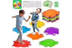 LYPSOCHAAT Sensory Balance Stepping Stones Kids, Indoor Outdoor Sensory Garden Toys for Toddlers Age 3-5, Toddler Balance Board for Obstacle Courses Kids Autism Play Equipment Sensory Toys Gifts for Boys Girls