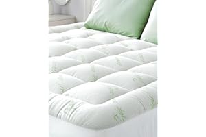 NIAGARA SLEEP SOLUTION Niagara Topper matrimoniale 140 x 190 cm in bambù - Traspirante e fresco, progettato per alleviare il mal di schiena - Il coprimaterasso con tasca profonda si adatta a materassi 20x50 cm