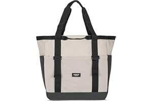 LARKSON Torba plażowa Kobiety Mężczyźni - Smilla - Duża torba plażowa na wakacje, sport, uniwersytet, podróż - torba na zakupy z zamkiem błyskawicznym - wodoodporna