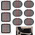 GAOHOU 9Pcs Replacement Gel Pads for ABSStimulator Updated Body Electrodes Pads for Slendertone ABS Belt Black W/Red Arrow