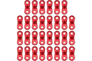 Jubaopen 30 Tensores de Cuerda, Ajustador de Cuerda Tensora, Hebilla de Cuerda de Viento de Tienda, Tensor Cuerda de Aleación de Aluminio para Tienda de Camping Senderismo al Aire Libre