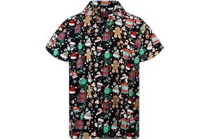 KING KAMEHA Funky Chemise Hawaienne, Noël, Christmas Gingerbread