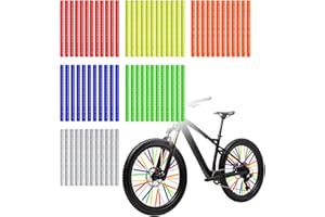 Solaverano 72 Pezzi Riflettori per Raggi, Strisce Riflettenti per Bicicletta con visibilità A 360°, 6 Colori, Facili da Installare e Riutilizzabili, per Biciclette Adulti, Bike Pieghevoli