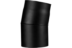 BIRSPPY Ofenrohr Kaminrohr Bogen 11 Grad I matt dunkelgrau schwarz I 150 mm Durchmesser I Abgasrohr Zubehör zum Tauke Rauchrohr Set I Profi Zubehör mit Senotherm Lack Beschichtung und Tauwechsel System