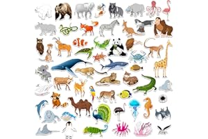 SpriteGru 59 PCS Zoo Animal Zoo Magnets For Toddlers Kids, Perfect Preschool Learning