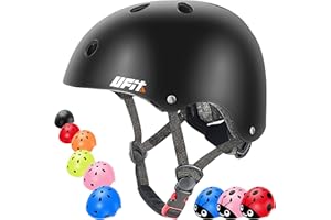UNIQUEFIT Kinderhelm für Jungen und Mädchen, verstellbar, bequem, für Roller, Roller, Skateboard, Fahrrad