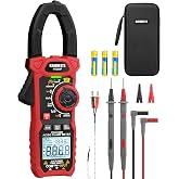 KAIWEETS 1000A AC/DC Clamp Meter, HT208F 6000 Counting Clamp Ammeter, Vfd and Loz Mode, Enhanced Black and White Display, AC/