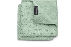 Brabantia - Sinkside Ściereczki do Naczyń z Mikrofibry - Można Prać w Pralce - Wchłaniają 7 Razy Tyle, ile Waży - do Czyszczenia Naczyń i Blatów - Potrzeba Mniej Detergentów - Zestaw 2 - Jade Green