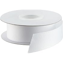 GORGECRAFT 3 misura Nastro In Gros-Grain con Bordo Punto Nero Nastro In Cotone A Sella Da 15 metri con Linee di Bordo Bianche su Entrambi I Lati Fettuccia Cucita per Cucito Artigianato