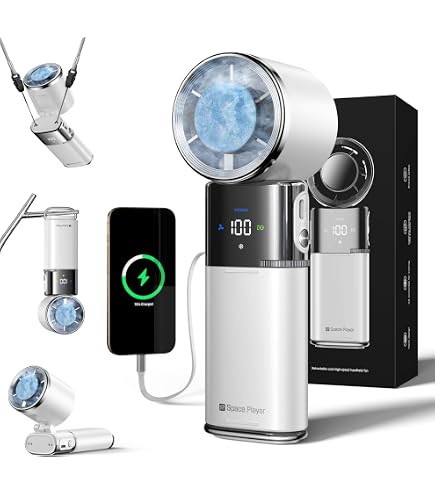 Ventilateur de glace portable avec eau pour ventilateur givré, mini ventilateur de refroidissement par évaporation 3 en 1 avec LED, minuterie, 3 vitesses de vent, 3 modes de pulvérisation pour la