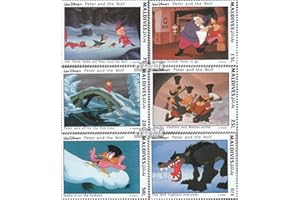 Prophila Collection Maldive 2058-2063 (Completa Edizione) MNH ** MNH 1993 Peter e Il Wolf (Francobolli per i Collezionisti) Fumetto