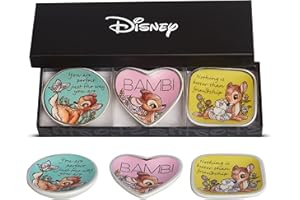 Disney Bambi Trinket Tray Gift Set, 3 Piece Jewelry Dish Ring Holder