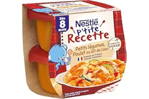 NATURNES Nestlé Bébé - P'tite recette Légumes Poulet - 2x200g - dès 8 mois