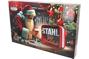 KS Tools 899.1000 Calendrier de l'Avent 2025 / Jeu d'embouts de torsion professionnels avec cliquet réversible 1/4" et tournevis à embout 1/4", 46 pièces.