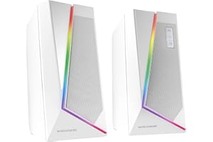 Mars Gaming MS7W, Altavoces RGB Control, Bluethooth 5.0 + Jack 3.5, Sonido DSP 20W, Blanco