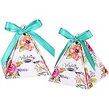 Wolfteeth 100 pz scatole portaconfetti bomboniere scatoline Regalo con Piccoli cartoncini di Thank You per Festa Decorazioni 