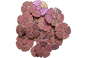 BTMIEY Piastrelle per mosaico in ceramica con fiori iridescenti casuali, 500 g, per lavori fai da te, 3 dimensioni, per opere d'arte, cornici, tazze, vasi di fiori, acquari, vasi, pietre miliari (rosa)