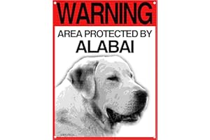 Lovelytiles ALABAI Targa ATTENTI al Cane Cartello Warning Area Protected BY