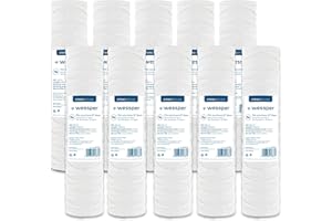 Filtre à eau Wessper pour osmose inverse 20 microns, préfiltre string 10 pouces, élimine le sable, la rouille et la boue – débit élevé et longue durée de vie – 10 pièces