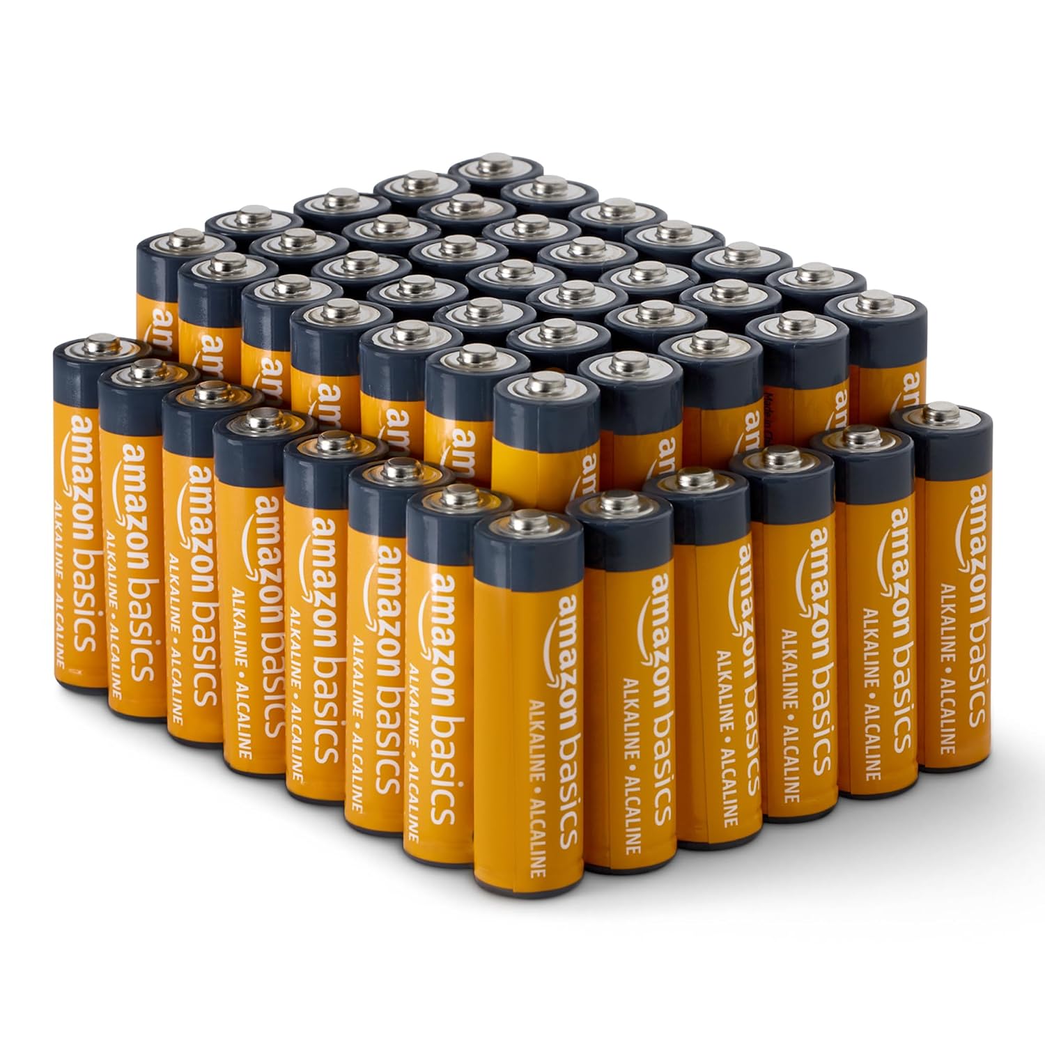 Amazon Basics 48 stuks 1,5 V krachtige AA alkalinebatterijen (uiterlijk kan variëren)