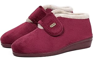 N/S CoboFamily Botines Casa Mujer Invierno, Zapatillas Casa Cómodas, Botas Paño Cuña, Suela Caucho Talla 35-41 MADE IN SPAIN