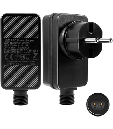 2er-Pack LED-Transformatoren 31V 12W – CZJUTAI IP44, Mit Schraubfuß & EU- Stecker, Für Weihnachtsbeleuchtung