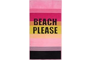 HOMELOVER Toalla de Playa Jacquard Terciopelo, Suave y Absorbente, algodón 100% Secado Rápido, Medida 75x150, Certificaciones Oeko-Tex 100. Modelo priprema