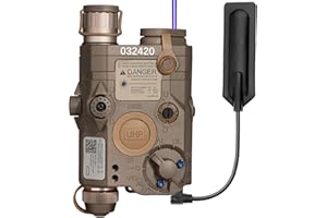 NURCIX Airsoft PEQ-15S Pro UHP Visible Blue Laser + IR Laser + White LED Flashlight (Black)