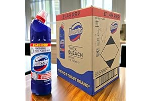 Krishna Stores Limited Domestos Thick Bleach Original Blue Eliminates 99.9% of Bacteria and Viruses 9x 750ml