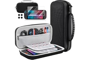 Lmcpa Kit de Funda Protector Compatible con Nintendo Switch 2 2025,Accesorios Nintendo Switch 2 Incluye Estuche, Protector de Pantalla, Cubierta Protectora Transparente y Agarre para el Pulgar.
