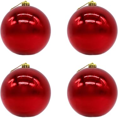 Outus Weihnachtsbaumkugeln-Set – 61 Teile, Bruchsicher, Glitzernd, In 4 Größen + Sternspitze, Weiß