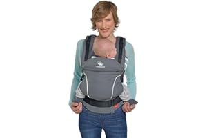 manduca FIRST Portabebes > < Mochila Portabebe Ergonomica, Algodón Orgánico, Extensión de Espalda Patentada, para Recién Nacidos y Bebés de 3,5 a 20 kg (DarkGrey, Talla única)