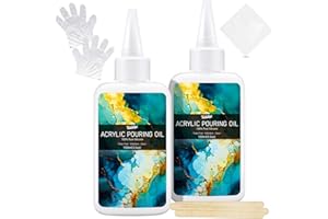 VIVIDYE 200ml Artists Huile de Silicone pour Pouring, Huile de Silicone Pure pour Verser en Acrylique, Aquarelle et Autres Peintures, Activateur de Cellules Dramatiques Transparentes, Non Toxiques et Inodore