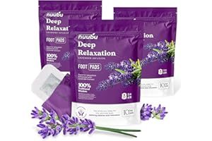 ‎NUUBU Nuubu Detox Lavender Foot Patches (3 Pack) for Stress Relief & Deep Sleep 100% Natural Foot Pads with Lavender and Ginger Powder for Removing Toxins and Cleansing the Body