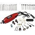 Amtech V2560 Mini Drill (60 Piece) with Bit Set for Craft and DIY. Electric Grinder Kit and Rotary Power Tool for Carving and Grinding