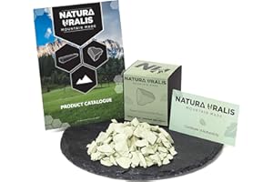 ‎NATURA URALIS Natura Uralis Ural Grüne Tonerde | Natürliche Grüne Tonerde, Pastell- bis Smaragdgrün - Erstaunlich Knackig, Befriedigend Erdige, Samtige und Feste Textur (Mini-Pack (100g))