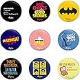 Bhai Please Pin Badge (Pack of 9) Awesome,Bad Choices Make Good Stories, Batman, Bazinga, Bear in Cup, Beauty is an Attitude, In Beer There is Freedom, Big Bang Theory, Bring Back Those Memories