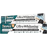 Himalaya Ultra Whitening Toothpaste - Herbal Formula with Activated Charcoal and Black Seed Oil, Fluorine Free, 100% Vegan, C