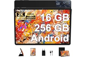 GOODTEL 2026 Tablette Tactile 16GB RAM+256GB ROM+TF 2TB, 11 Pouces Android, 2K Écran 2000 * 1200, Octa-Core, 8600mAh, GPS, WiFi 5G, Bluetooth 5.0, 13MP+5MP, Corps en Métal, avec Cas, Gris