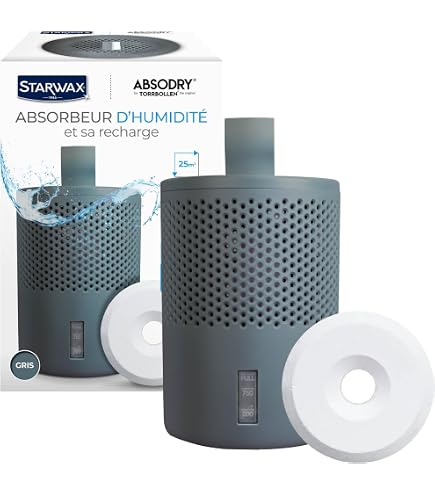 Ariasana Absorbeur D'Humidité Aero 360° Compact Pêche Colour Collection - Déshumidificateur 450g - Anti Moisissure