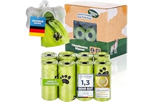 ALL PETS UNITED Organic Dog Waste Bags with Dispenser, Compostable Poop Bags, 100% Biodegradable Dog Bags with Lead Holder